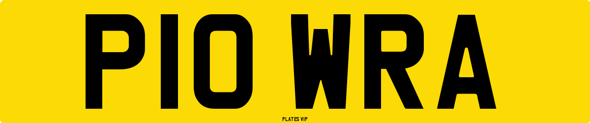 P10 WRA Number Plate