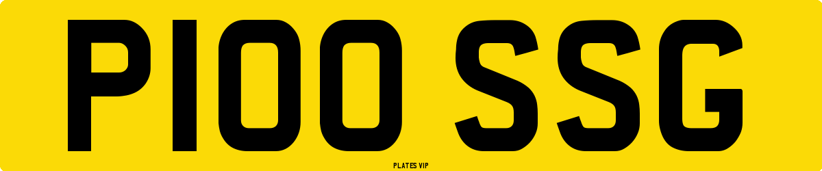 P100 SSG Number Plate