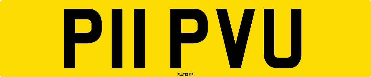 P11 PVU Number Plate