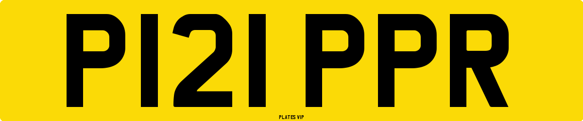 P121 PPR Number Plate