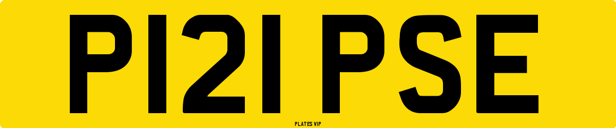 P121 PSE Number Plate
