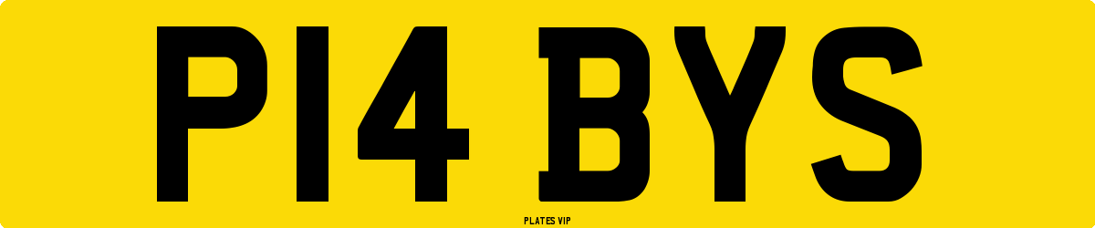 P14 BYS Number Plate