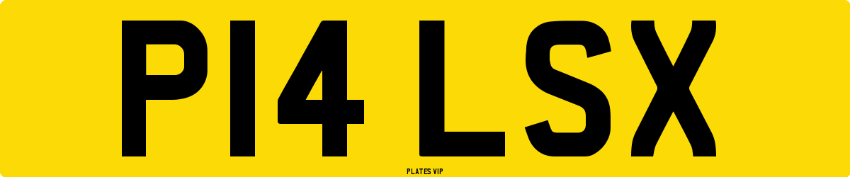 P14 LSX Number Plate