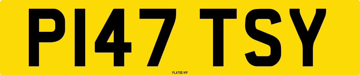 P147 TSY Number Plate