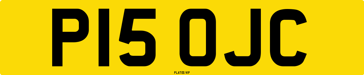 P15 OJC Number Plate