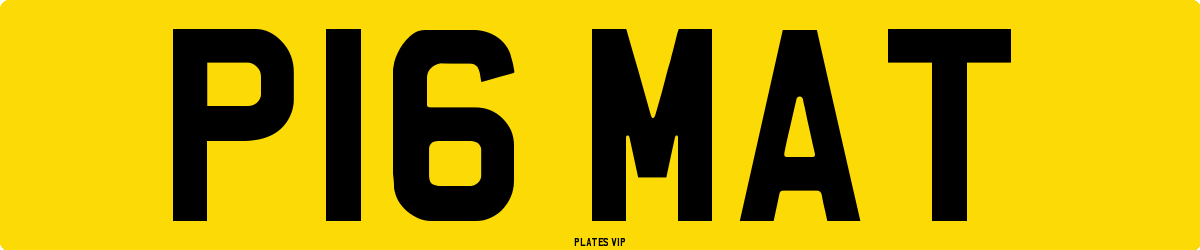 P16 MAT Number Plate