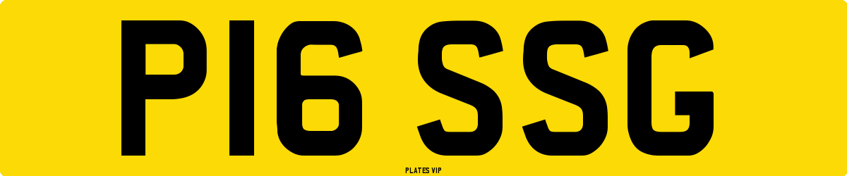 P16 SSG Number Plate