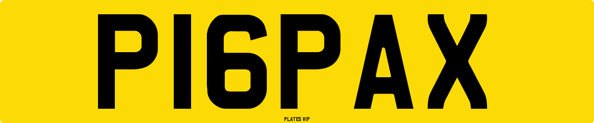 P16PAX Number Plate