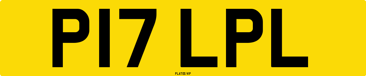 P17 LPL Number Plate