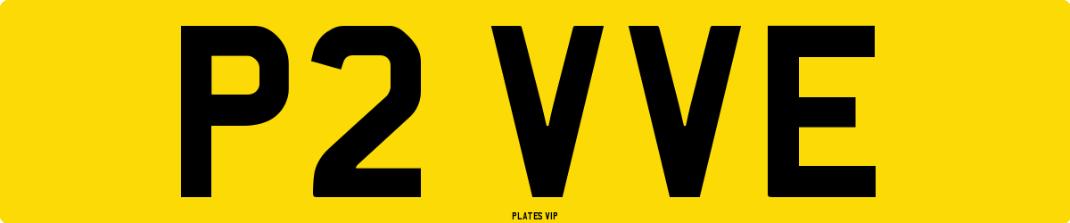 P2 VVE Number Plate