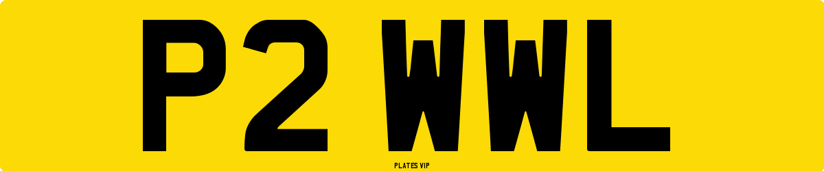P2 WWL Number Plate