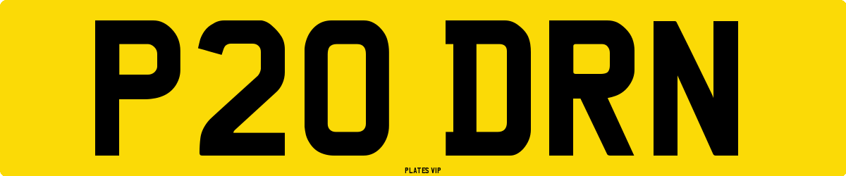 P20 DRN Number Plate
