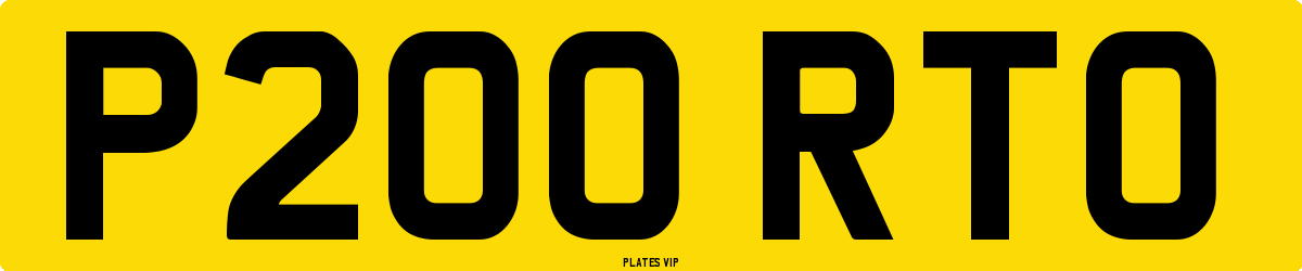 P200 RTO Number Plate