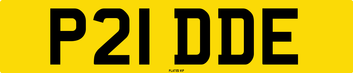 P21 DDE Number Plate