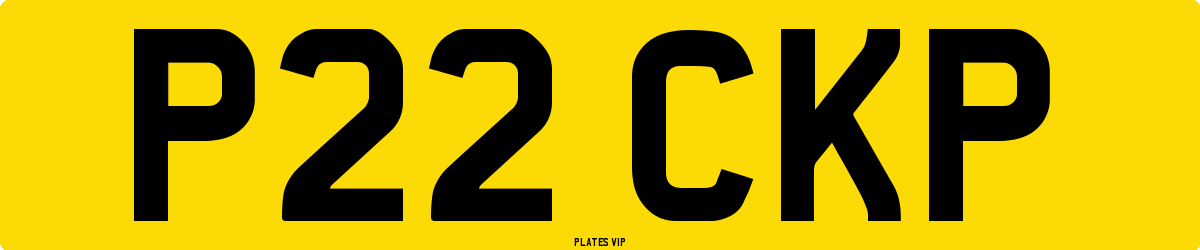 P22 CKP Number Plate