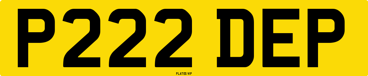 P222 DEP Number Plate