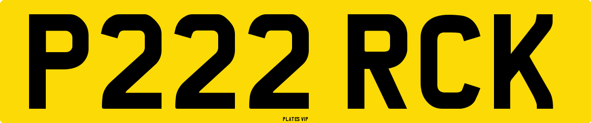 P222 RCK Number Plate
