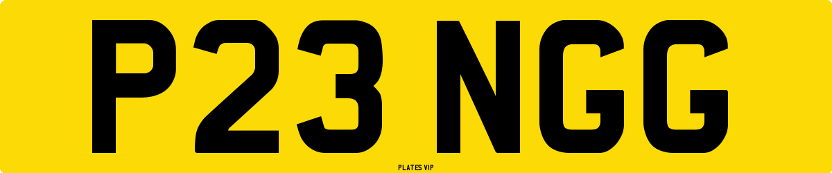 P23 NGG Number Plate