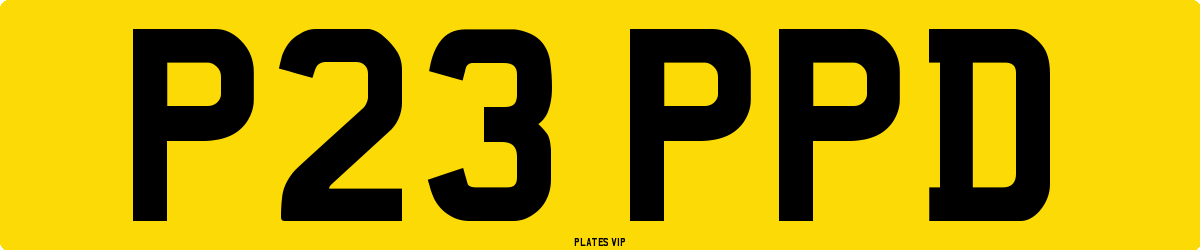 P23 PPD Number Plate