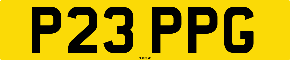 P23 PPG Number Plate