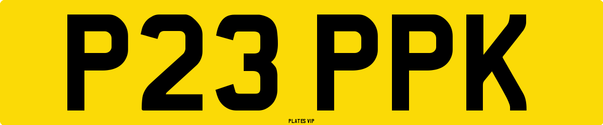 P23 PPK Number Plate