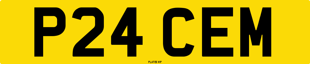 P24 CEM Number Plate