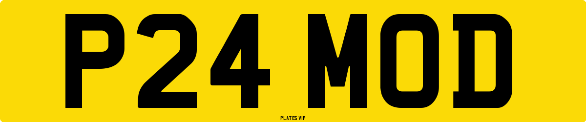 P24 MOD Number Plate