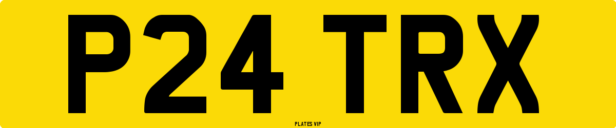 P24 TRX Number Plate