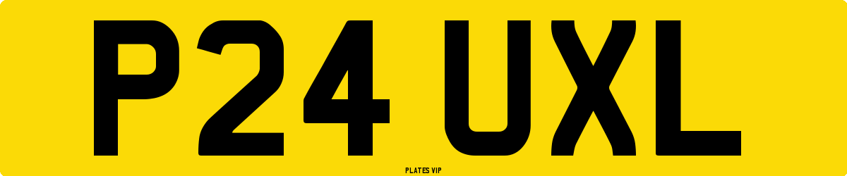 P24 UXL Number Plate