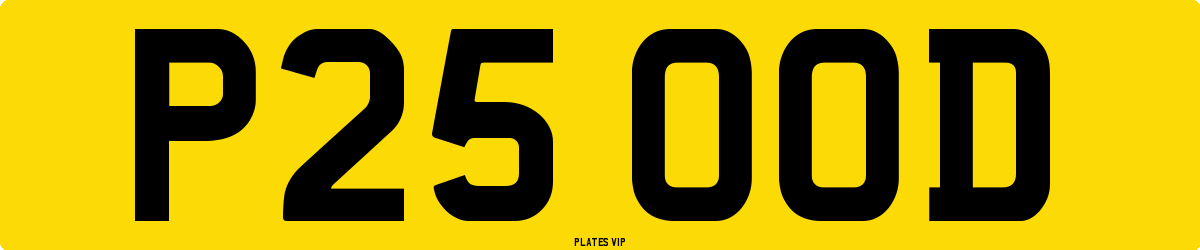 P25 OOD Number Plate