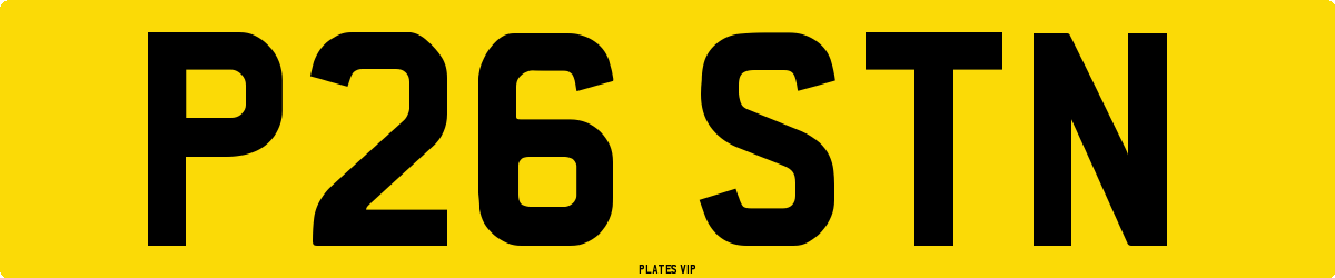 P26 STN Number Plate