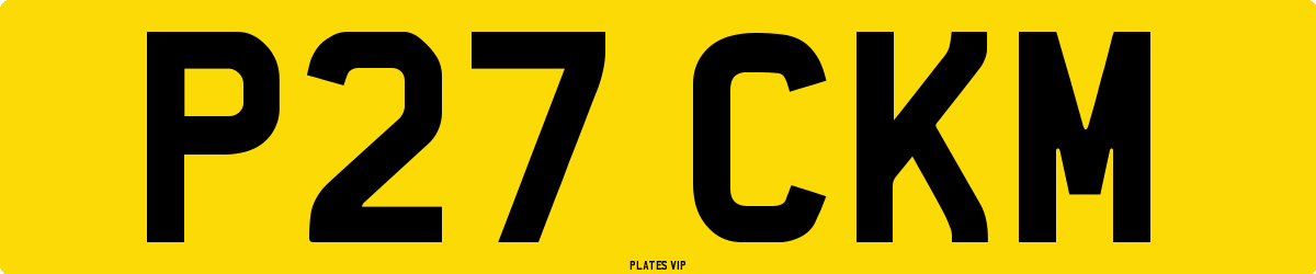 P27 CKM Number Plate