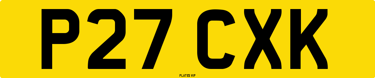 P27 CXK Number Plate