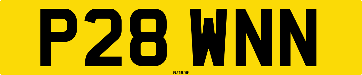 P28 WNN Number Plate