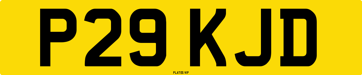 P29 KJD Number Plate