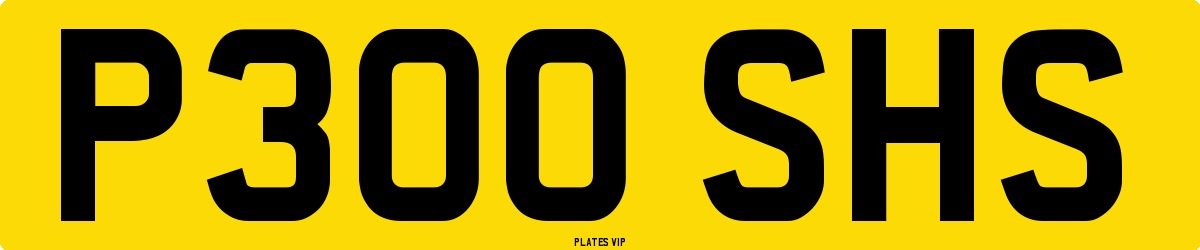 P300 SHS Number Plate