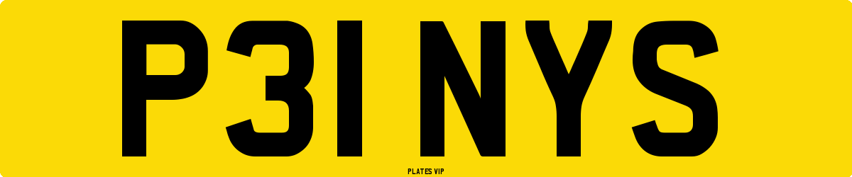 P31 NYS Number Plate