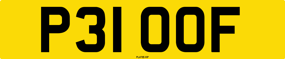 P31 OOF Number Plate
