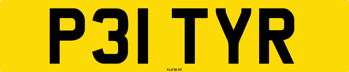 P31 TYR Number Plate