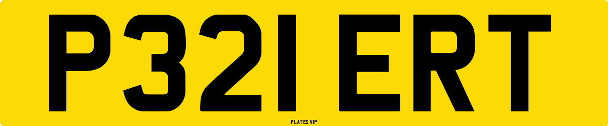 P321 ERT Number Plate