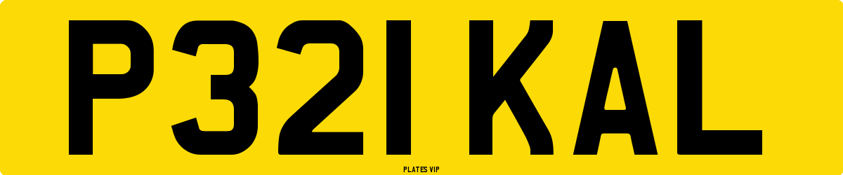 P321 KAL Number Plate