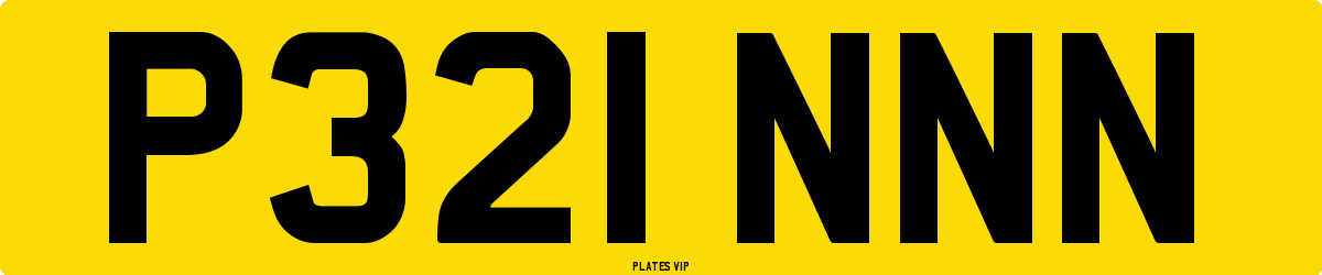 P321 NNN Number Plate