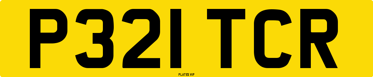 P321 TCR Number Plate