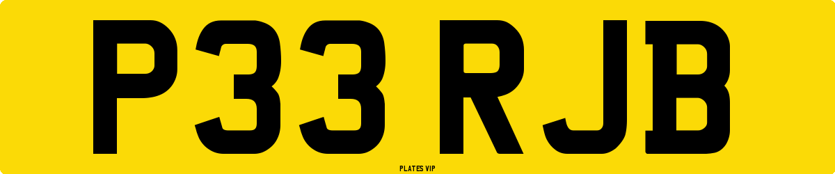 P33 RJB Number Plate