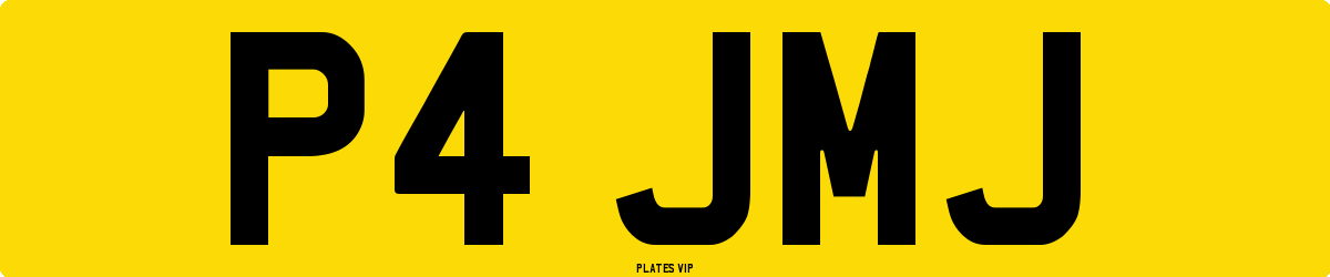 P4 JMJ Number Plate
