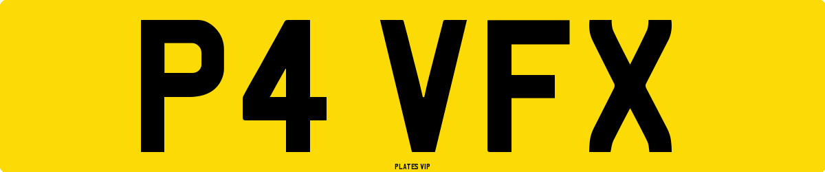 P4 VFX Number Plate
