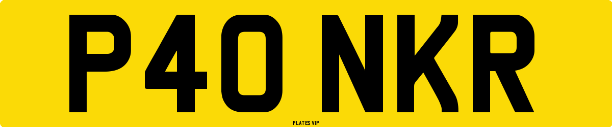 P40 NKR Number Plate