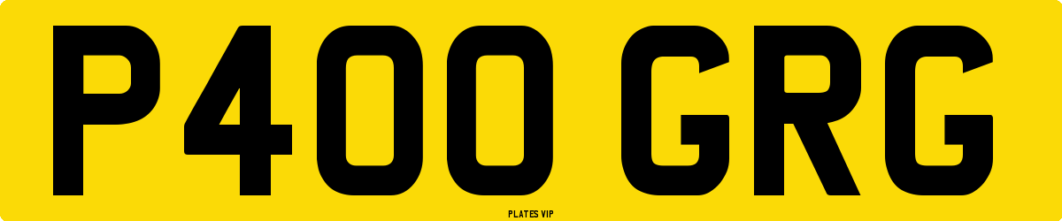 P400 GRG Number Plate