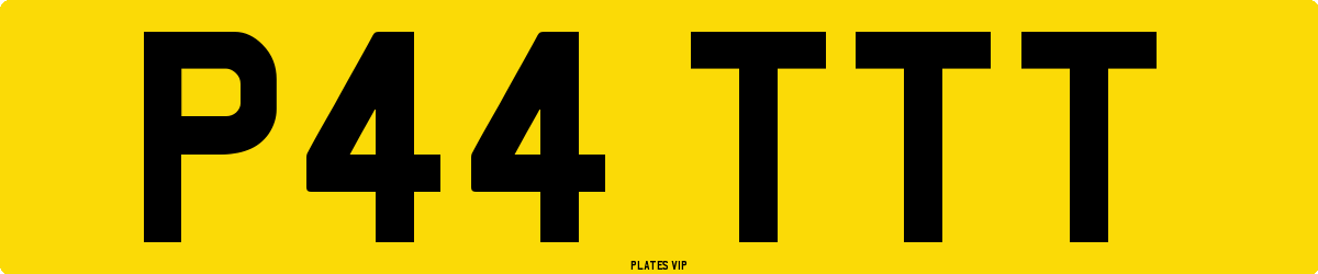 P44 TTT Number Plate