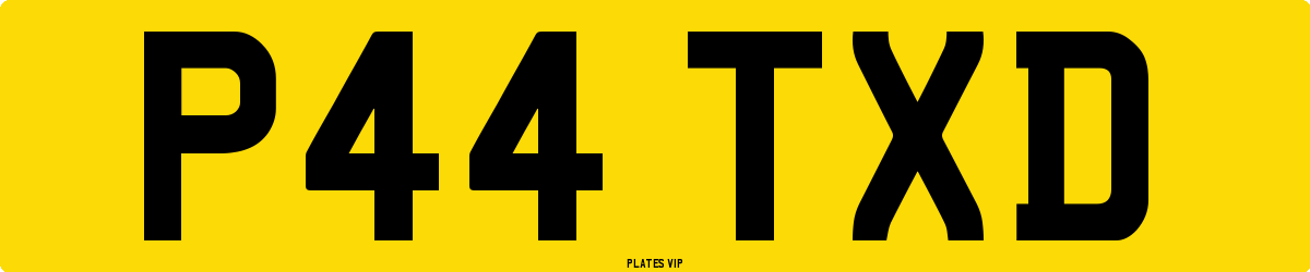 P44 TXD Number Plate